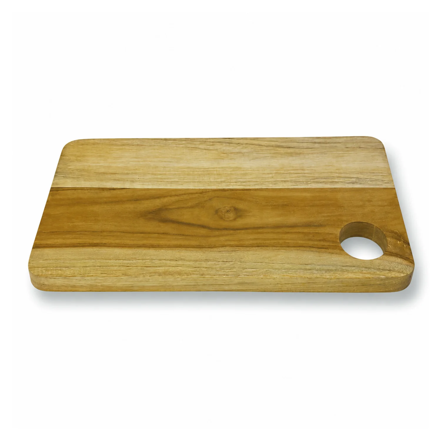 Sagwan Wood Cutting Board, Reversible Wooden Chopping Board for Vegetables, Fruits, Meat and Bread, with Hanging Hole, 40 x 20.2 x 2 cm