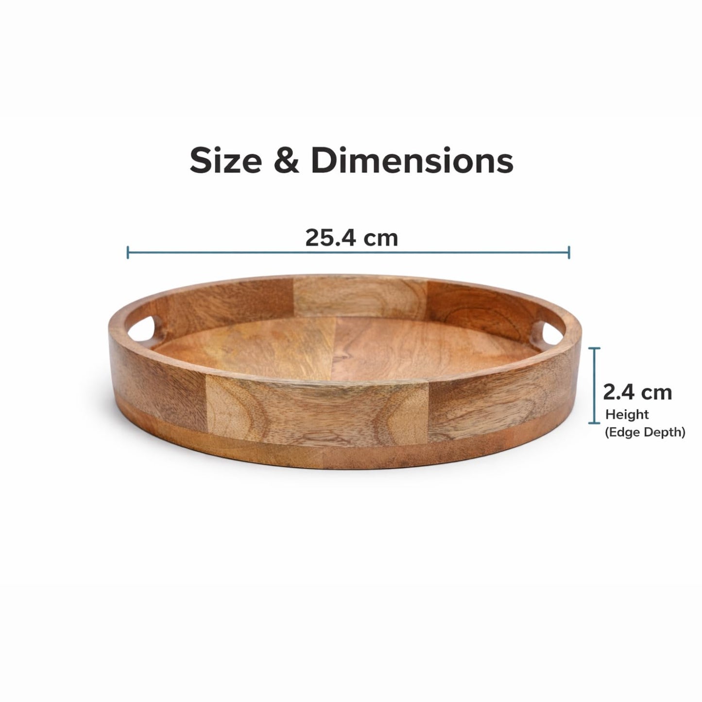 Wooden Serving Tray | Decorative Tray | Table Rustic Farmhouse Trays Centerpiece for Home Decore, Living Room, Kitchen Counter