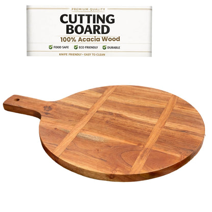 Wooden Chopping Board/Cutting Board/Serving Board, Platter for Vegetables, Fruits & Cheese | Natural Acacia Wood | (29.5L x 29.5W cm)