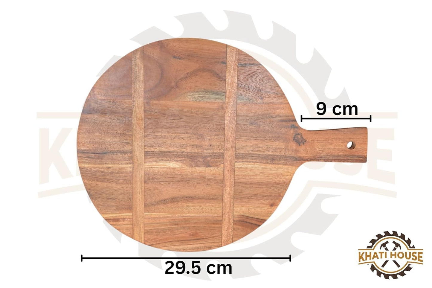 Wooden Chopping Board/Cutting Board/Serving Board, Platter for Vegetables, Fruits & Cheese | Natural Acacia Wood | (29.5L x 29.5W cm)