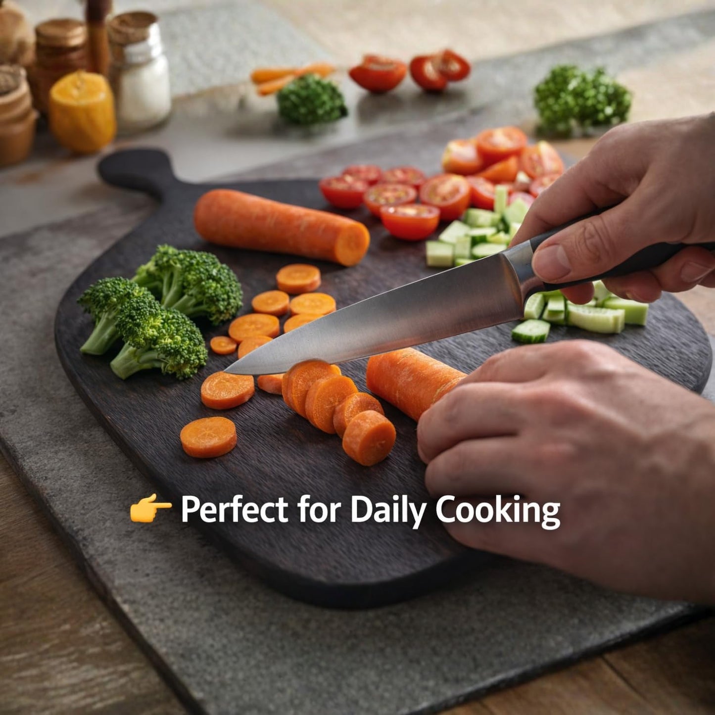 Large Natural Mango Wood Chopping Cutting Board for Kitchen Vegetables, Fruits & Cheese, BPA Free, Eco-Friendly, Anti-Microbial Durable and Easy to Clean (48.26 x 38.48 Cm)