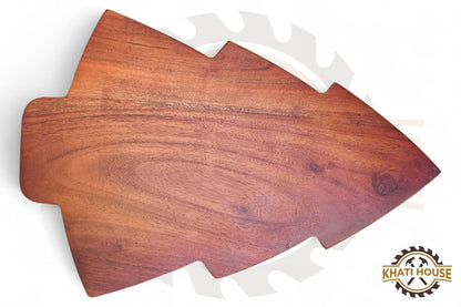 Acacia Wood Snack Serving Tray with 3 Compartments for Dry Fruits, Namkeen, Dips & Starters