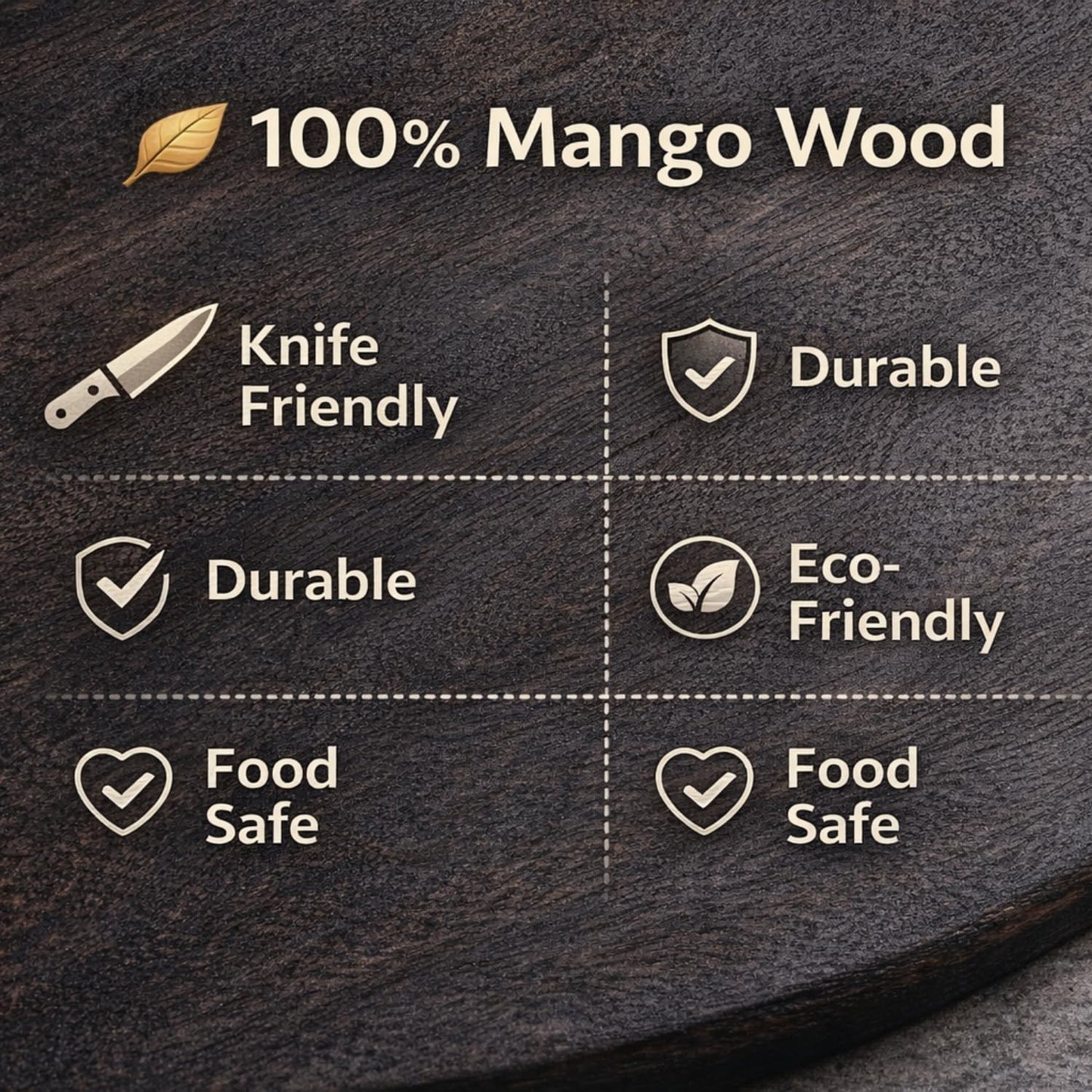 Large Natural Mango Wood Chopping Cutting Board for Kitchen Vegetables, Fruits & Cheese, BPA Free, Eco-Friendly, Anti-Microbial Durable and Easy to Clean (48.26 x 38.48 Cm)