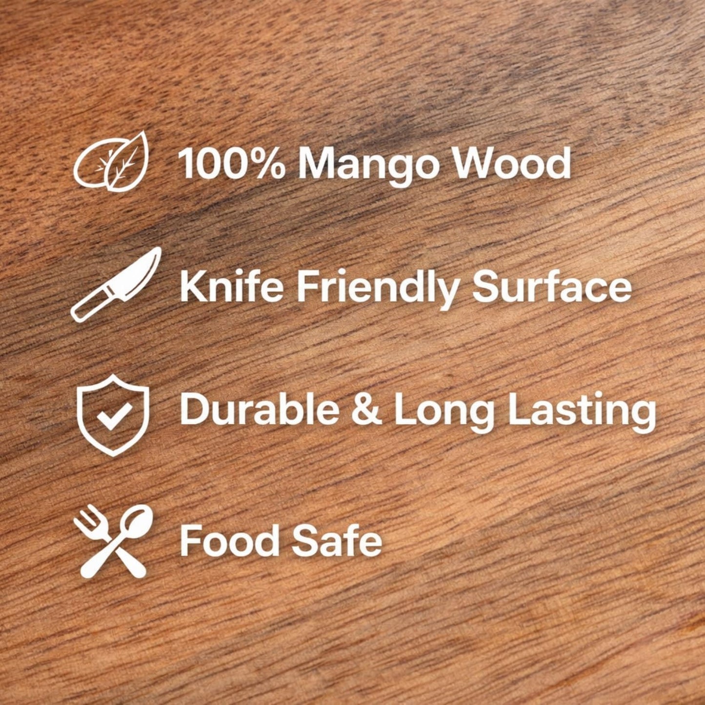 Wood Chopping Board – 31.75 x 19.05 cm | Handmade, Reversible, Durable Cutting Board for Kitchen & Serving | Rustic Cheese Platter, Bread or Meat Board